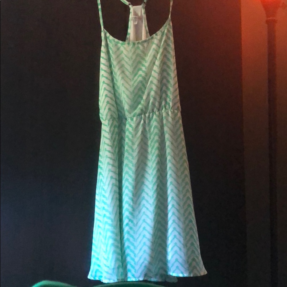 Green and white Charlotte Russe dress